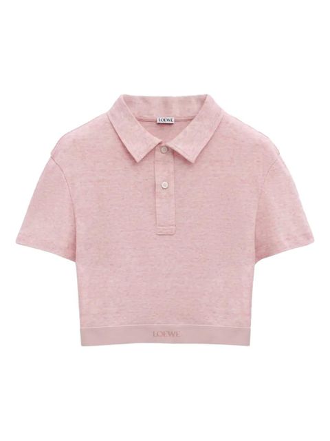 LOEWE cropped polo top - Pink - zdjęcie produktu nr 1