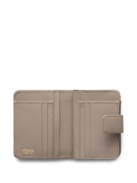 Prada small triangle-logo zip wallet - Grey
