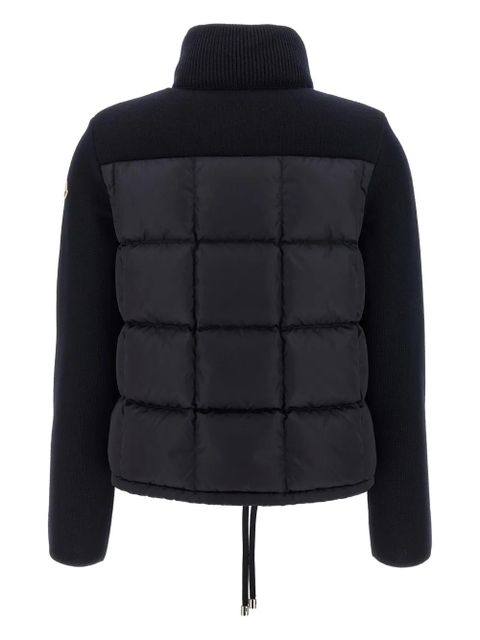 Moncler knitted-panels puffer jacket - Blue - zdjęcie produktu nr 2