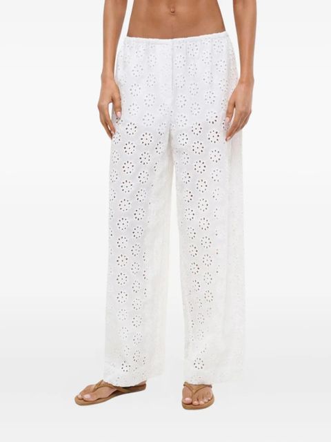 STAUD Bonfire broderie-anglaise trousers - White - zdjęcie produktu nr 1