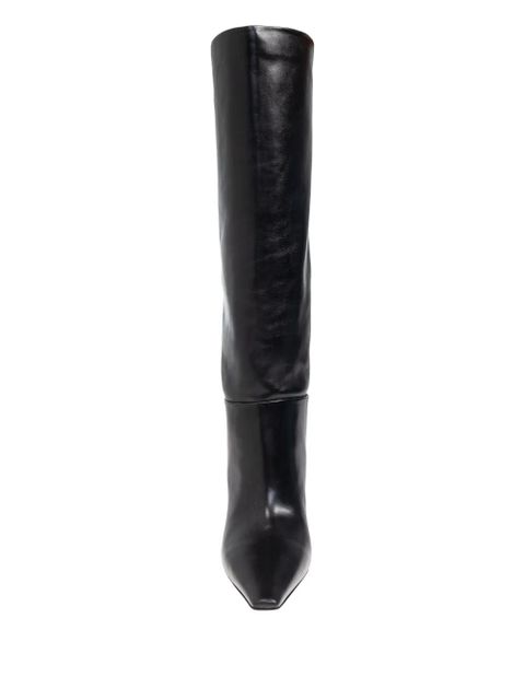 Versace leather knee-high boots - Black