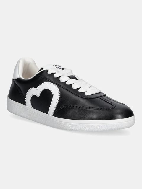 Love Moschino sneakersy skórzane damskie kolor czarny JA15112G1NIA100A - zdjęcie produktu nr 1