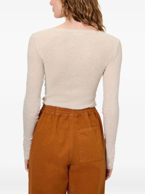 American Vintage Massachusetts long-sleeves T-shirt - Neutrals