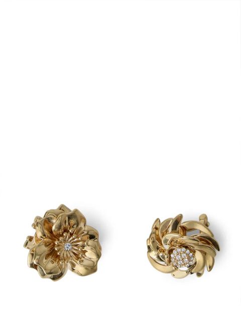 Miu Miu floral clip-on earrings - Gold - zdjęcie produktu nr 1