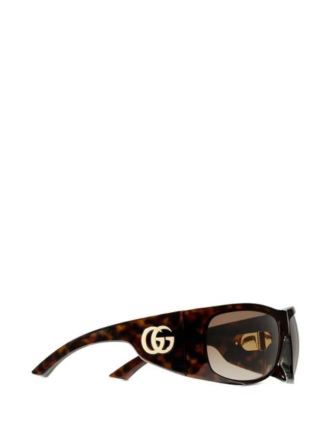 Gucci Eyewear logo-plaque sunglasses - Brown - zdjęcie produktu nr 2
