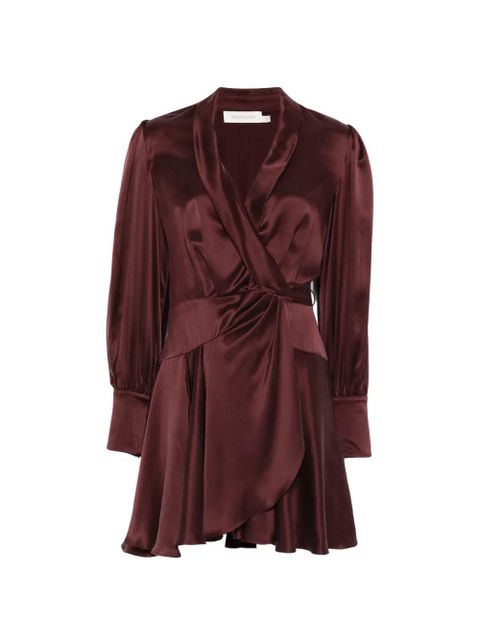 ZIMMERMANN wrap-draped mini dress - Red - zdjęcie produktu nr 1