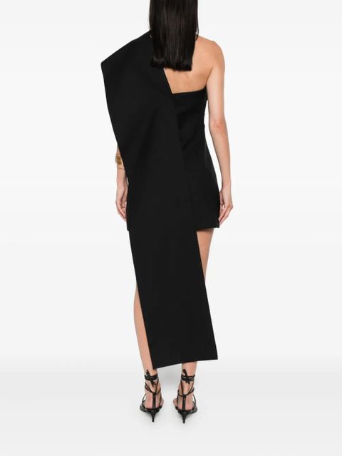 Róhe one-shoulder mini dress - Black