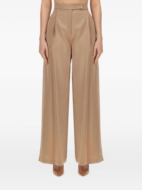 Max Mara Fiesta pleated wide-leg trousers - Neutrals