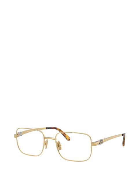 Miu Miu Eyewear rectangle-frame glasses - Gold - zdjęcie produktu nr 2