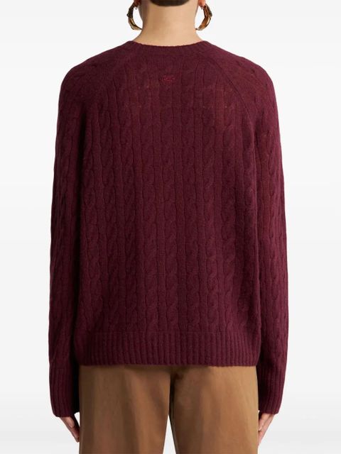 ETRO cable-knit cashmere jumper - Red