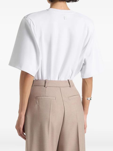 Manière De Voir Mia wide-shoulder bodysuit T-Shirt - White