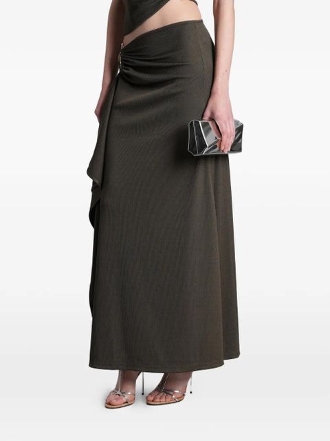 Christopher Esber Occhio Crystal Cascade maxi skirt - Green