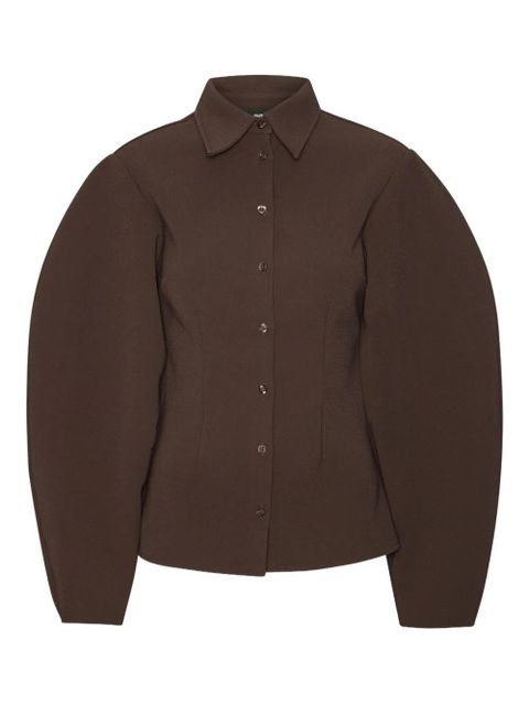 ROTATE BIRGER CHRISTENSEN puff-sleeve shirt - Brown