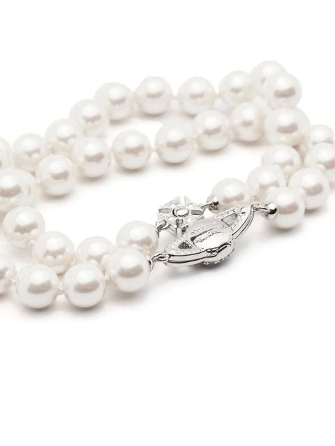Vivienne Westwood Orb-charm pearl bracelet - White