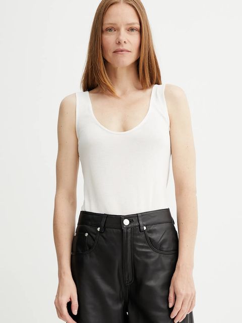 Calvin Klein top kolor beżowy LV044C345G