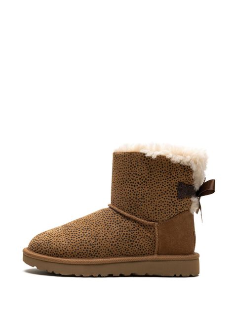 UGG Mini Bailey Bow Micro Cheetah WMNS "Chestnut" - Brown