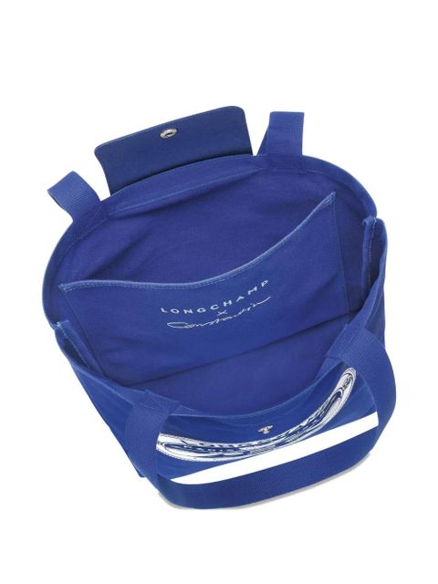 Longchamp Le Pliage M logo-print tote bag - Blue
