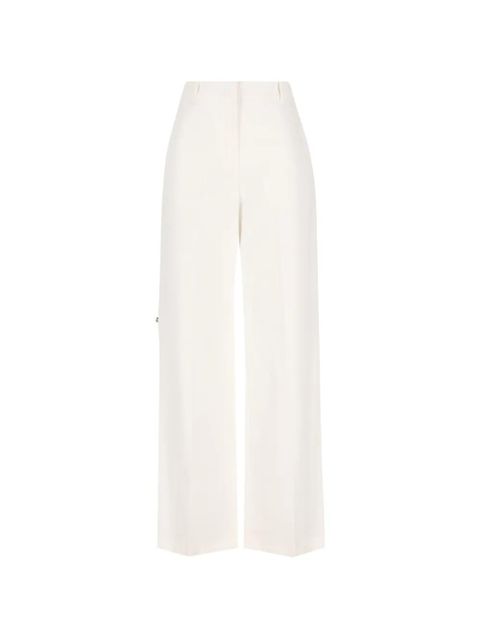 FENDI logo-embroidered trousers - Neutrals - zdjęcie produktu nr 1