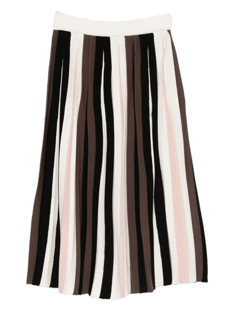 Max Mara Pleiadi pleated striped skirt - Black - zdjęcie produktu nr 1