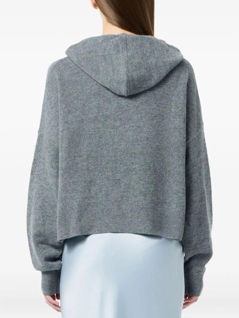 Blumarine crystal-embellished hoodie - Grey