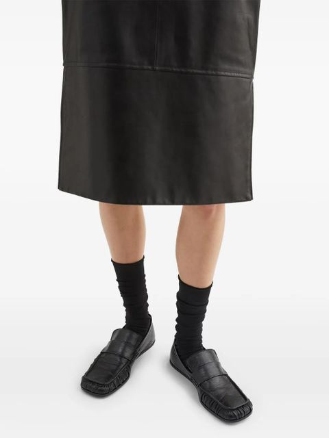 Jil Sander leather loafers - Black