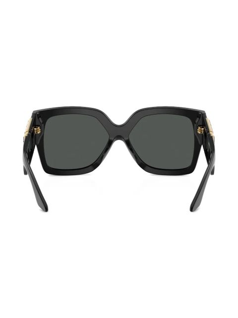 Versace Eyewear Greca oversize-frame sunglasses - Black