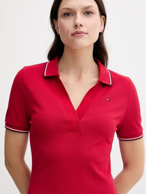 Tommy Hilfiger sukienka kolor czerwony mini dopasowana WW0WW45740 - zdjęcie produktu nr 2