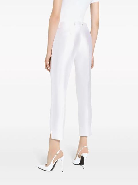 Dolce & Gabbana silk tailored trousers - White
