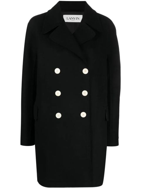 Lanvin double-breasted wool coat - Black - zdjęcie produktu nr 1