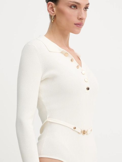 Fracomina body damskie kolor beżowy FR25WT5001K43301