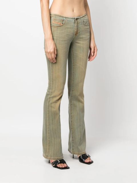 Diesel logo-plaque flared jeans - Brown