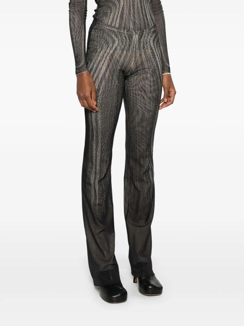 Jean Paul Gaultier spiral-print trousers - Black