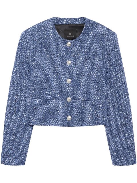 ANINE BING tweed jacket - Blue - zdjęcie produktu nr 1