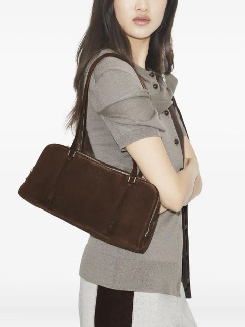 Tory Burch small Marshmallow suede shoulder bag - Brown