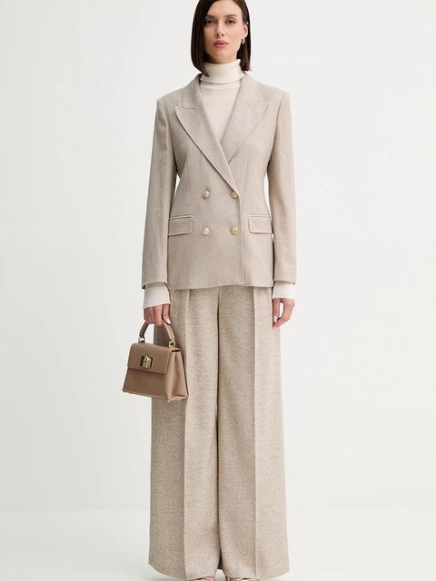 Furla torebka skórzana kolor beżowy WB00109.ARE000.1257S