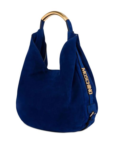 Moschino suede tote bag - 750 BLUE - zdjęcie produktu nr 2