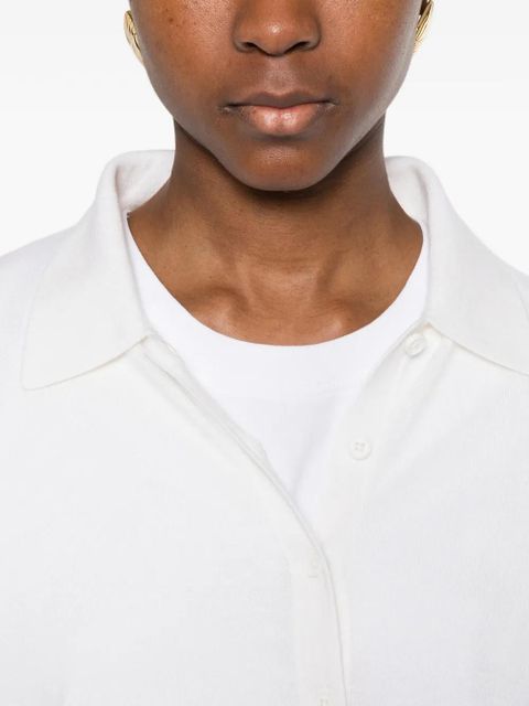 The Frankie Shop Tala long-sleeve polo shirt - White
