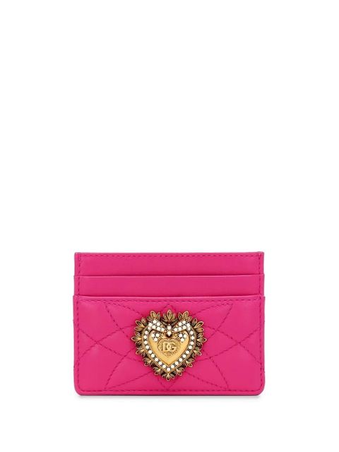Dolce & Gabbana Devotion leather card holder - Pink - zdjęcie produktu nr 1