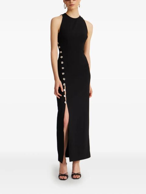 ROTATE BIRGER CHRISTENSEN button-embellished midi dress - Black - zdjęcie produktu nr 2
