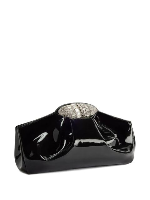 Giuseppe Zanotti GZ DUMPLING goatskin clutch bag - Black