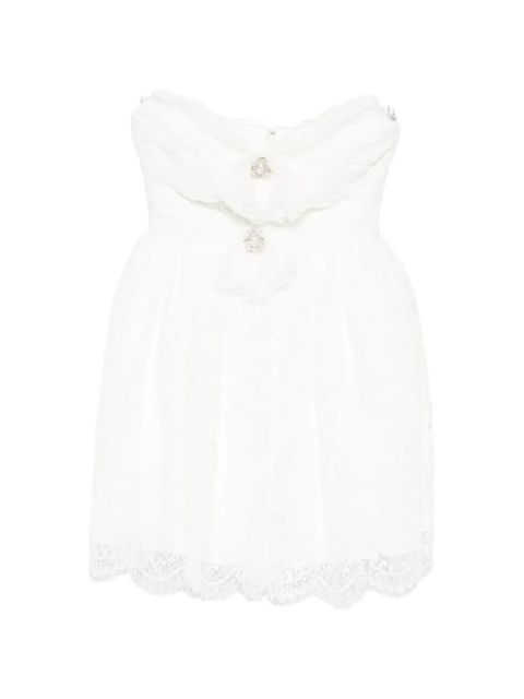 Self-Portrait strapless mini dress - White - zdjęcie produktu nr 1