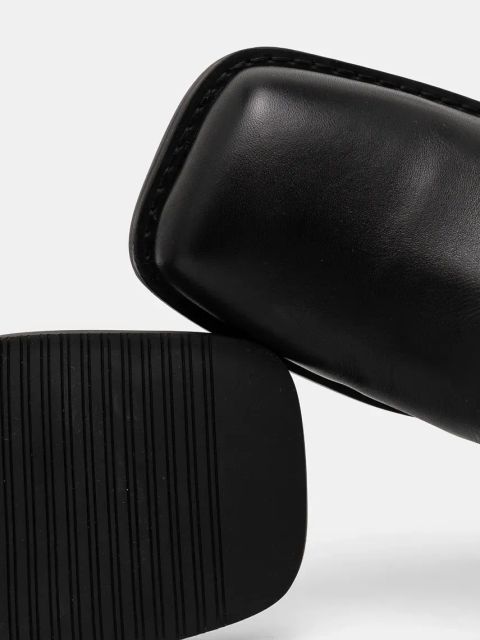 MICHAEL Michael Kors kozaki skórzane Crosby damskie kolor czarny na płaskim obcasie 40F4CBFB7L.001