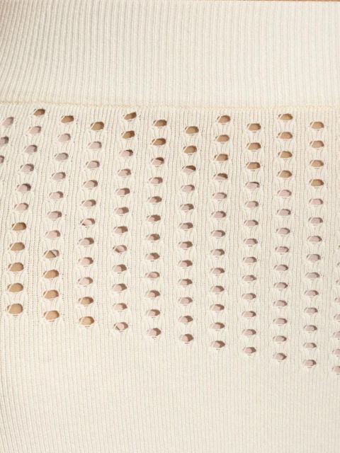 Max Mara perforated high-waisted shorts - White