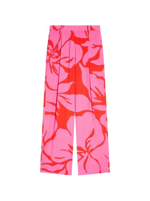DRIES VAN NOTEN floral tailored pants - Pink - zdjęcie produktu nr 1