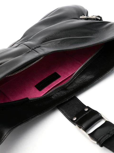 Blumarine large Butterfly leather shoulder bag - Black