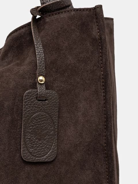 Answear.LAB torebka zamszowa kolor brązowy