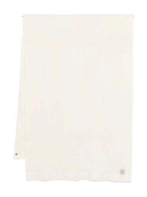 TOTEME monogram-print scarf - White