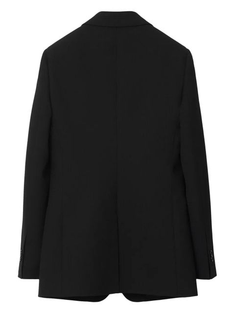 Burberry checked wool blazer - Black