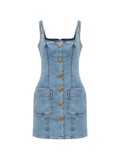 Balmain button front denim dress - Blue - zdjęcie produktu nr 1