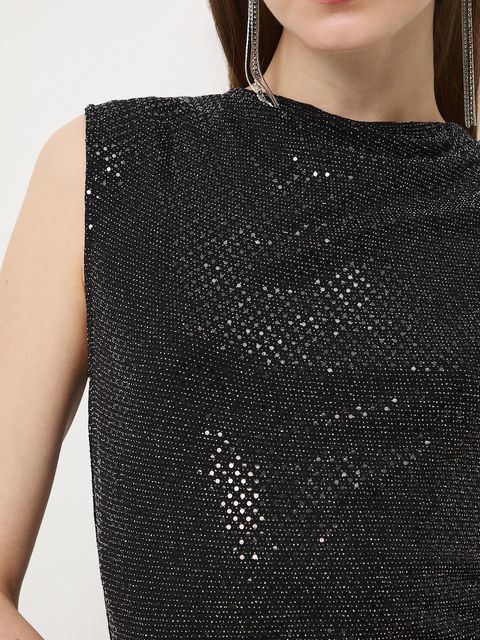 Medicine sukienka kolor srebrny maxi dopasowana